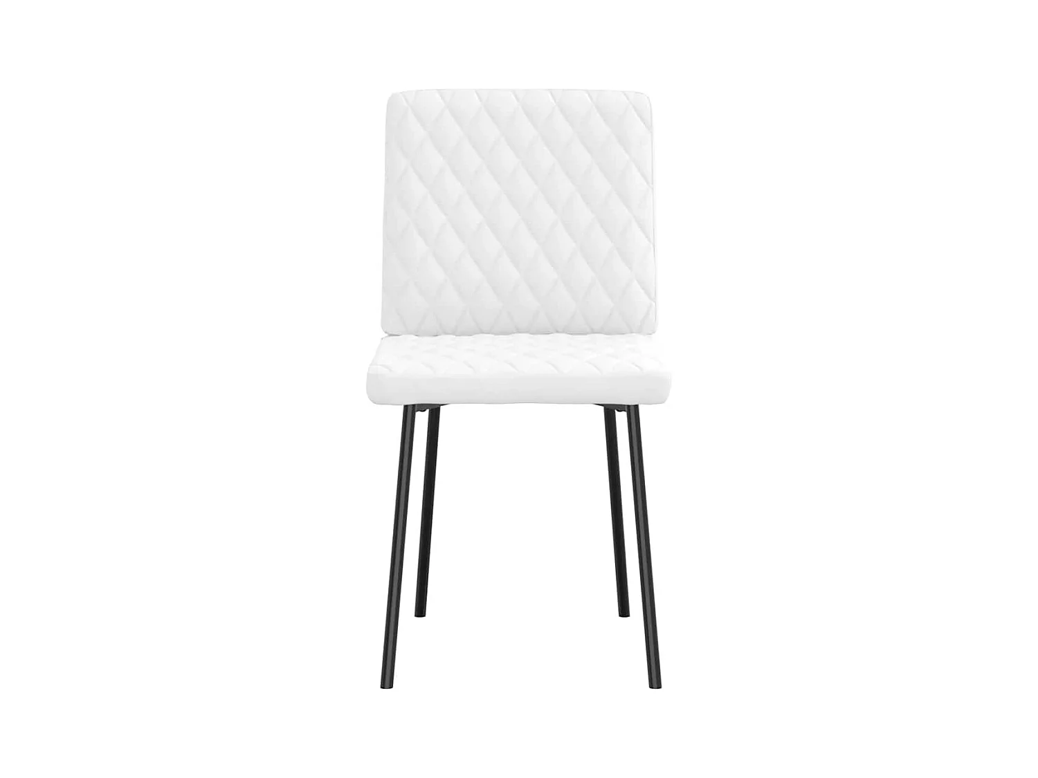 Chaises à manger lot de 4 blanc similicuir