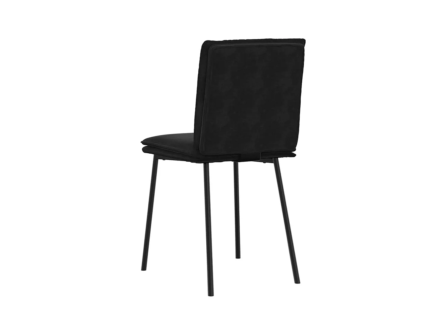 Chaises à manger lot de 2 Noir Velours