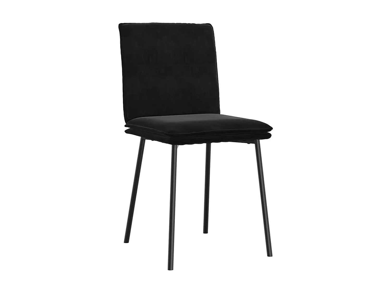 Chaises à manger lot de 2 Noir Velours