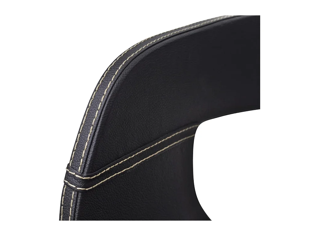 Chaises à manger lot de 2 noir bois courbé et similicuir