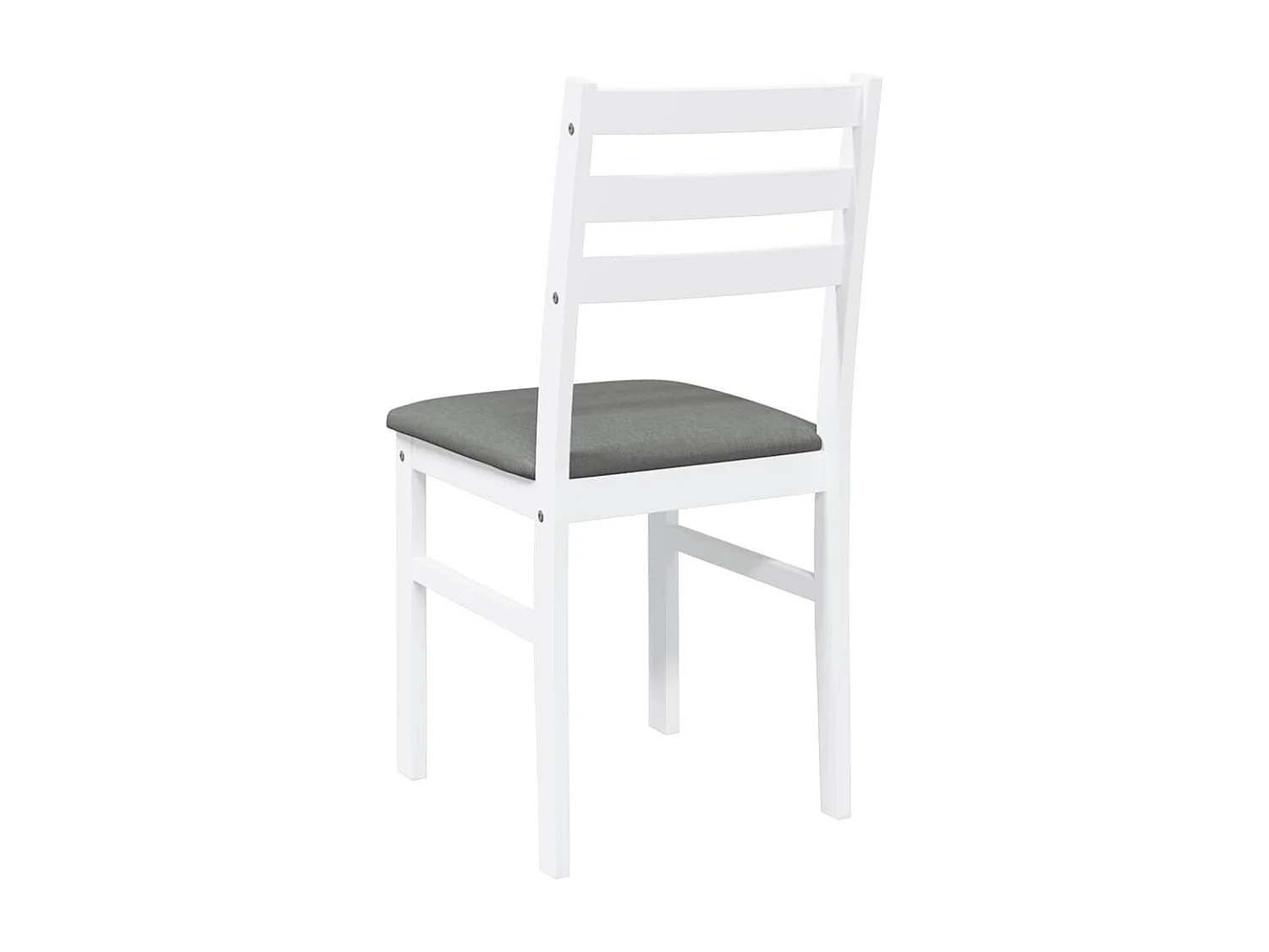 Cojines para sillas de comedor, 2 unidades, madera maciza blanca, caucho