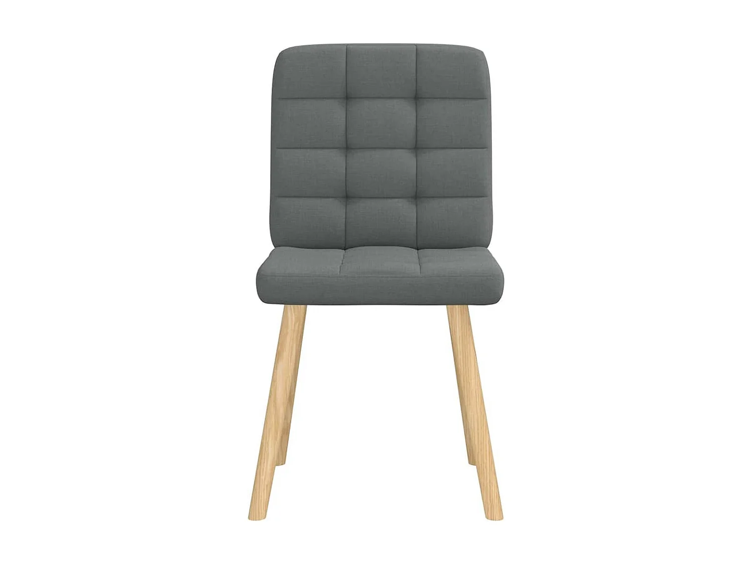 Chaises à manger lot de 6 gris foncé tissu