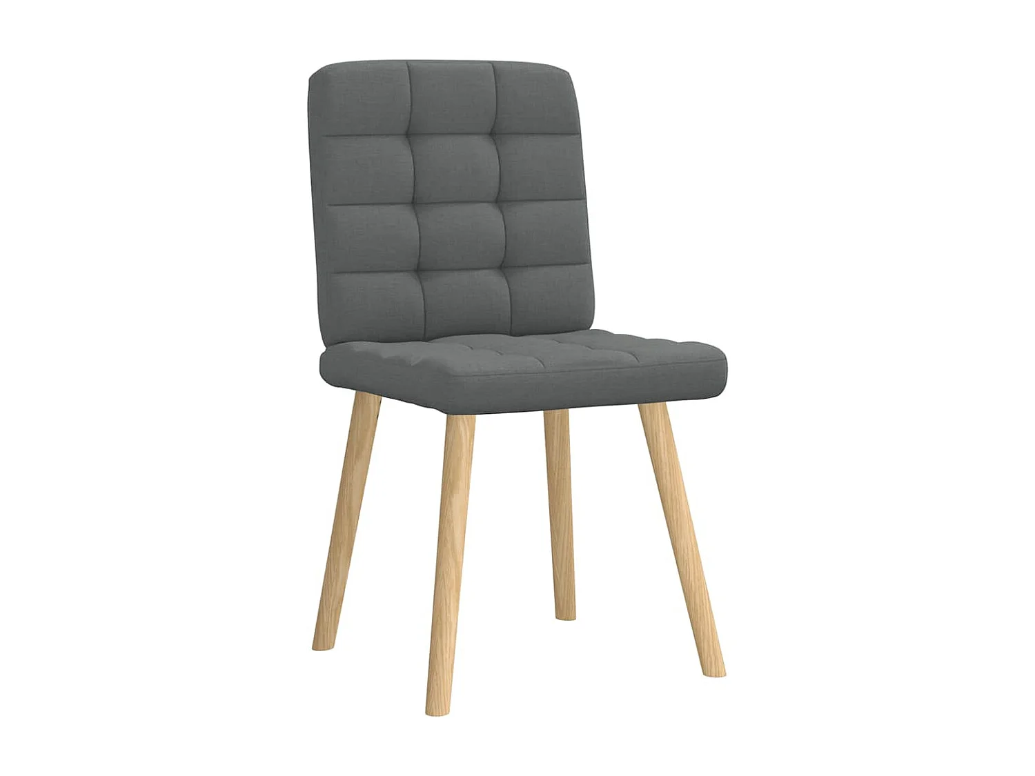 Chaises à manger lot de 6 gris foncé tissu