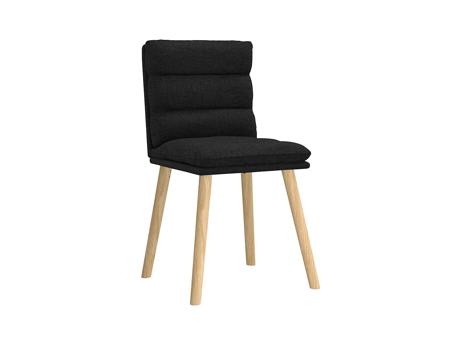 Eetkamerstoelen set van 6 zwarte stof