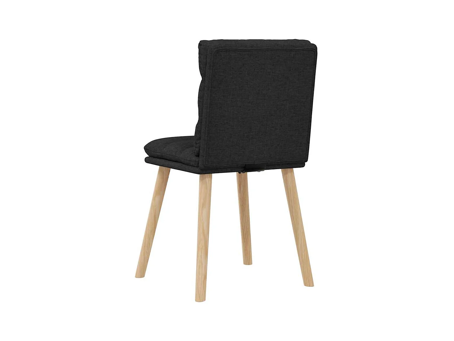 Eetkamerstoelen set van 6 zwarte stof