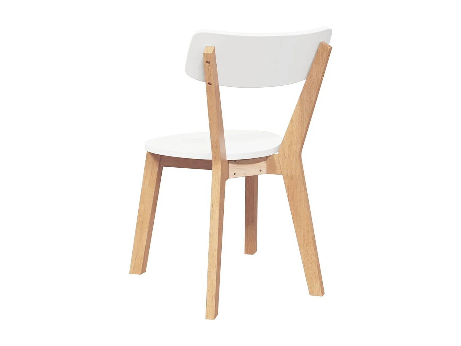 Chaises à manger 2 pcs bois massif caoutchouc