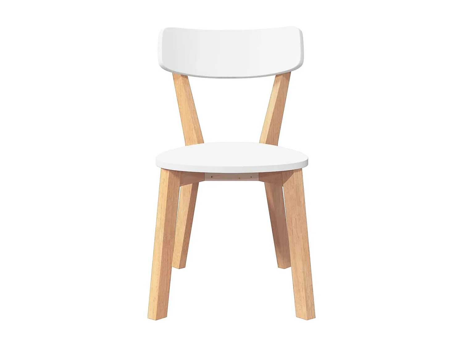 Sedie da pranzo 2 pezzi in legno massello di gomma