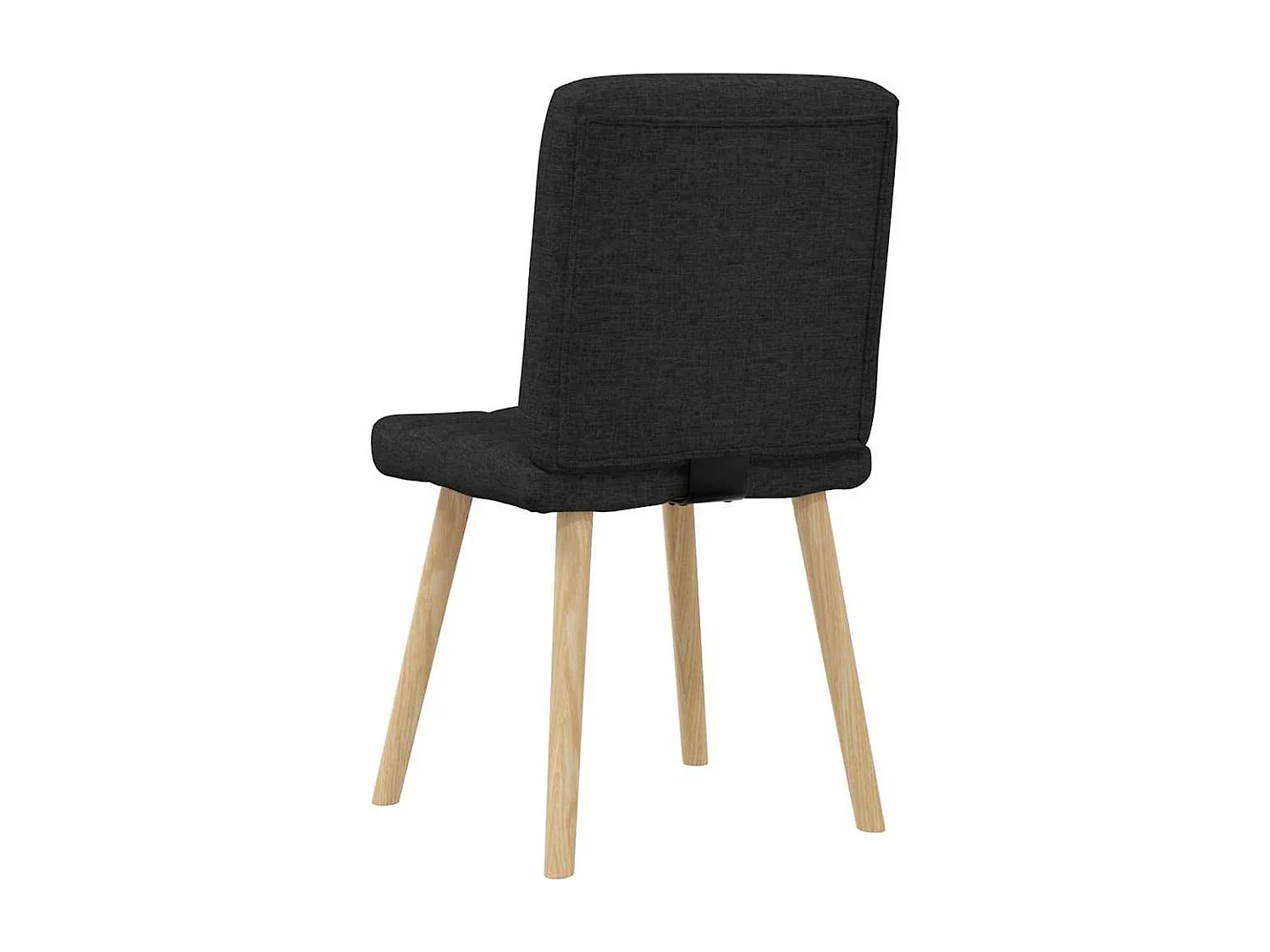 Chaises à manger lot de 2 noir tissu