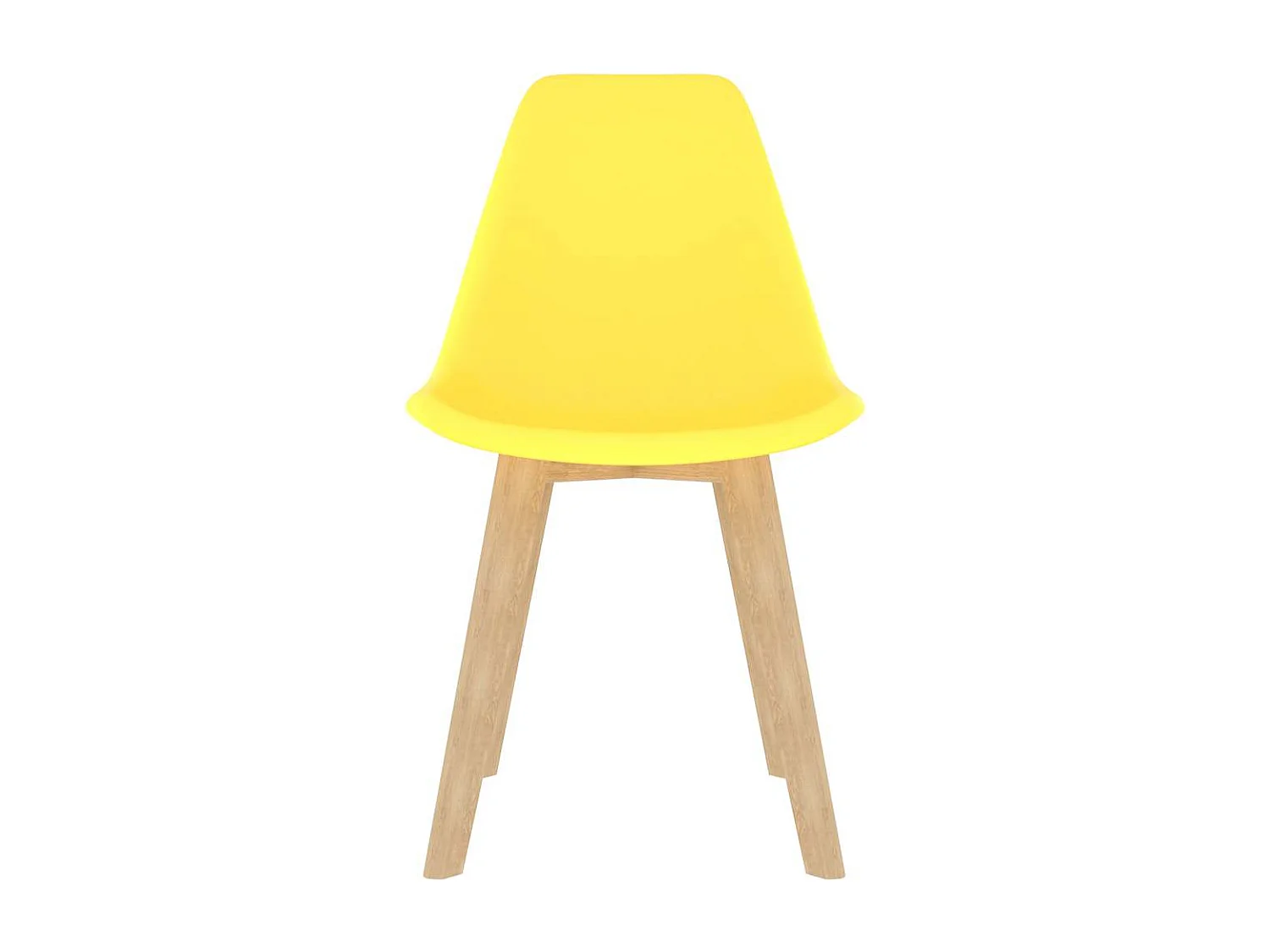 Chaises à manger lot de 6 jaune plastique