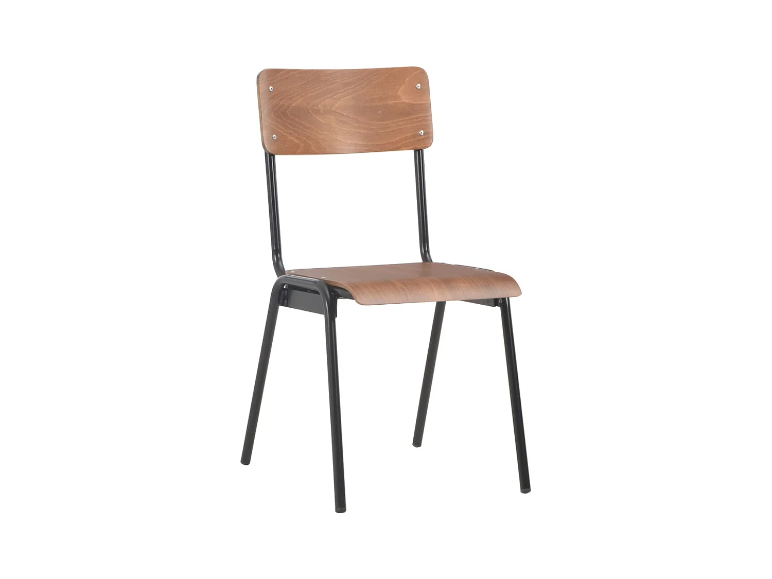 Juego de 6 sillas de comedor de madera contrachapada marrón