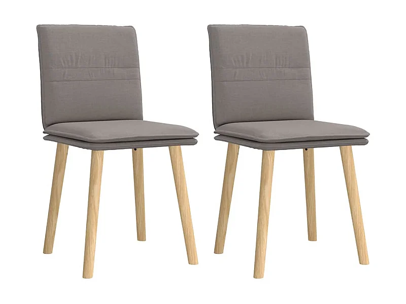 Eetkamerstoelen set van 2 taupe stof