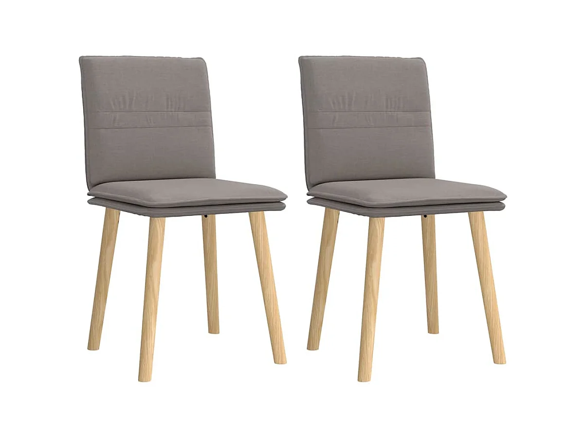 Eetkamerstoelen set van 2 taupe stof
