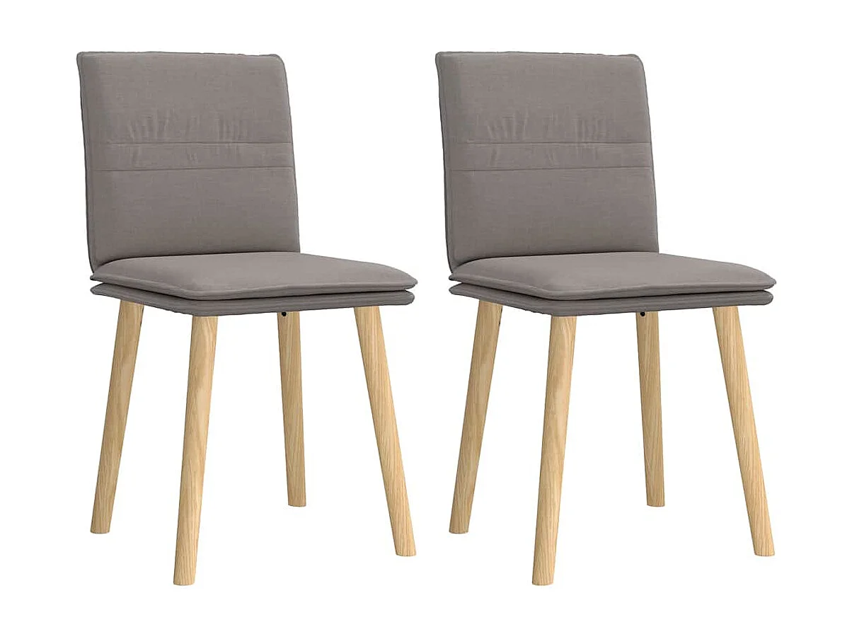 Eetkamerstoelen set van 2 taupe stof