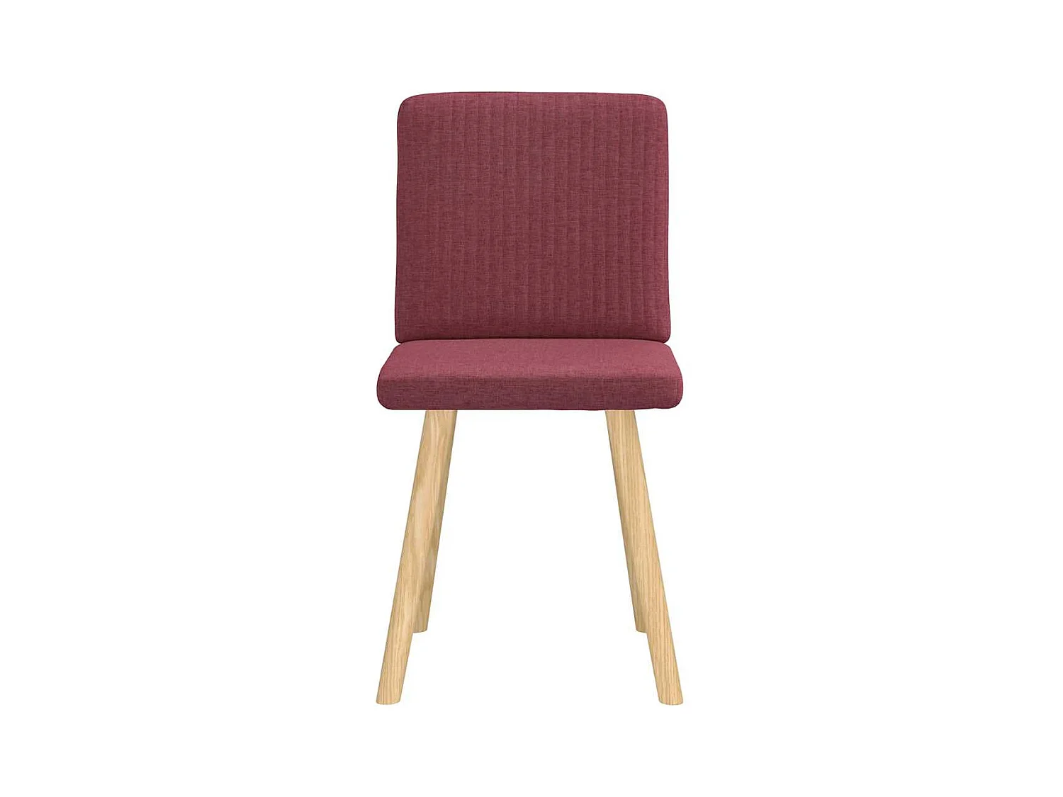 Chaises à manger lot de 2 rouge bordeaux tissu