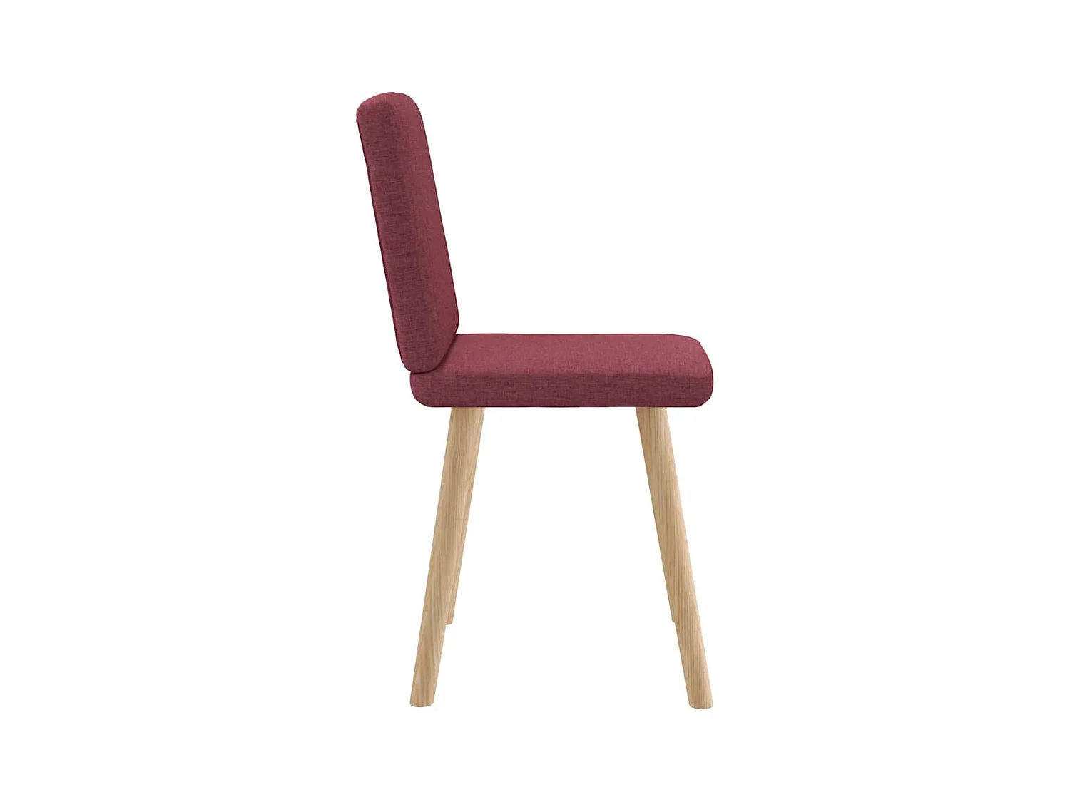 Chaises à manger lot de 2 rouge bordeaux tissu