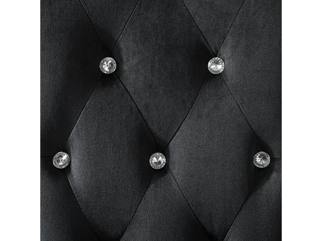 Set di 4 sedie da pranzo in velluto nero