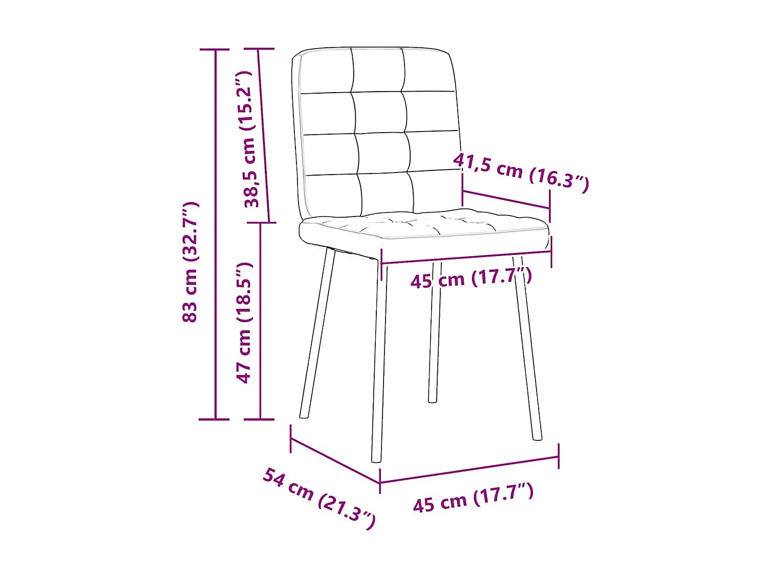 Eetkamerstoelen set van 2 Donkergrijs Fluweel