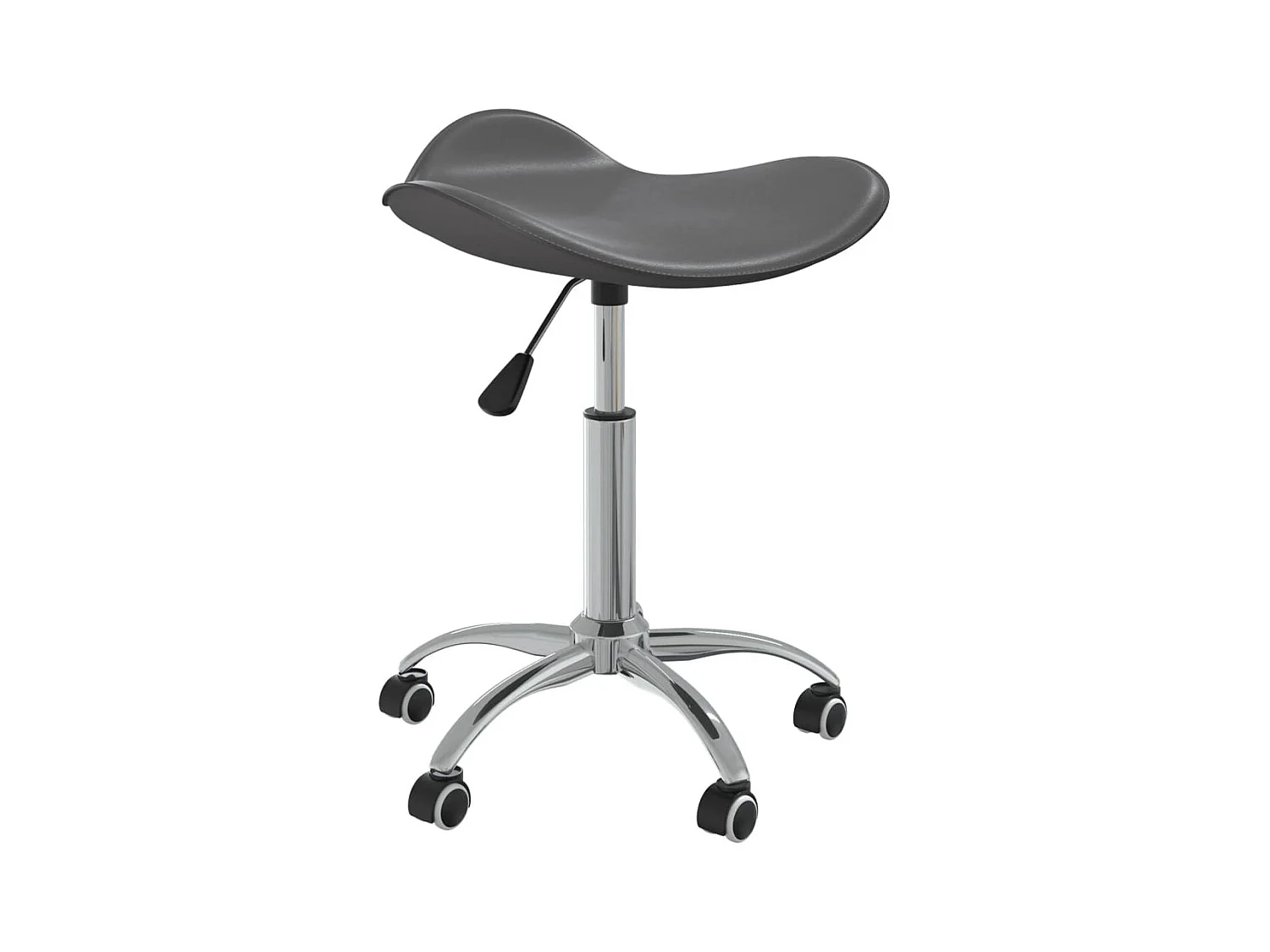 Chaise pivotante de salle à manger Gris Similicuir