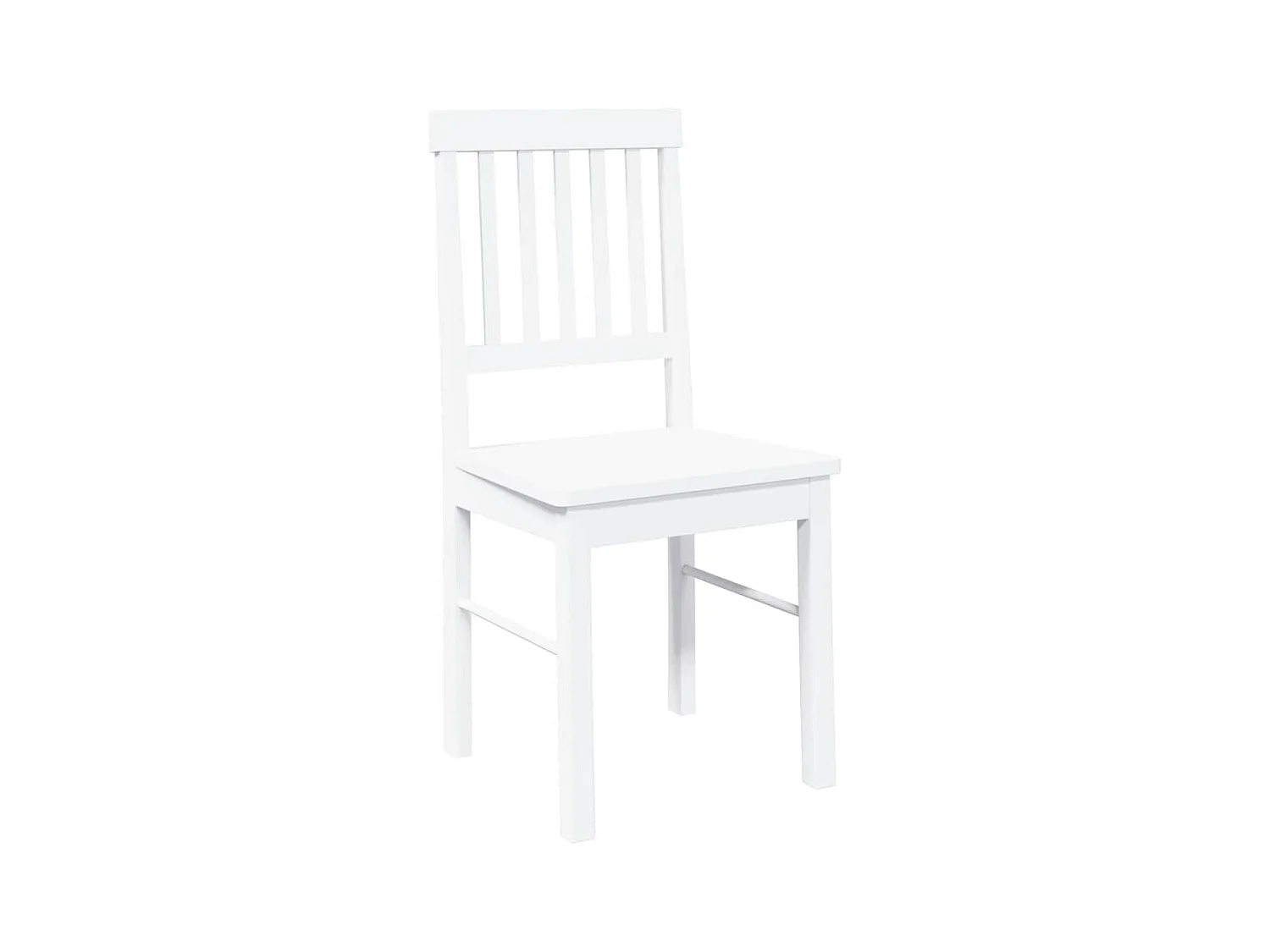 Chaises à manger 2 pcs blanc bois massif caoutchouc