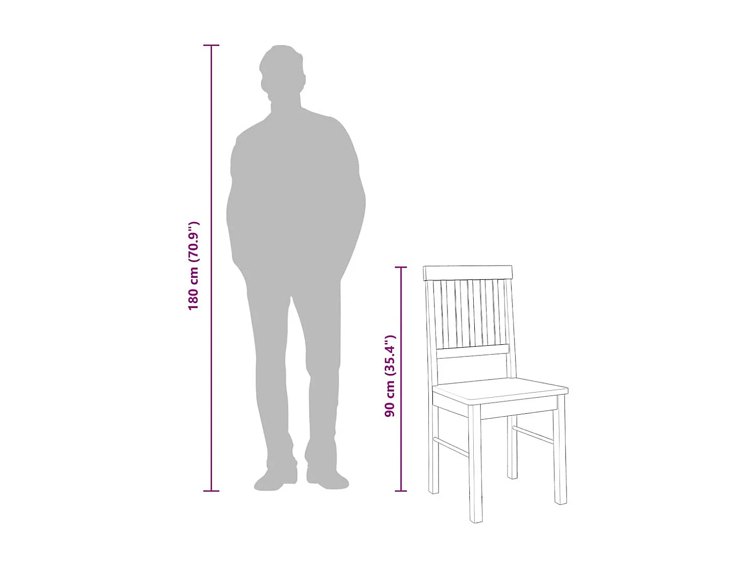 Chaises à manger 2 pcs blanc bois massif caoutchouc