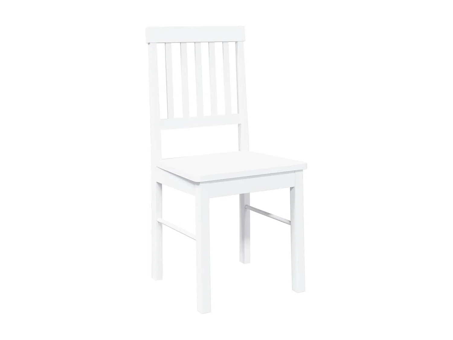 Chaises à manger 2 pcs blanc bois massif caoutchouc