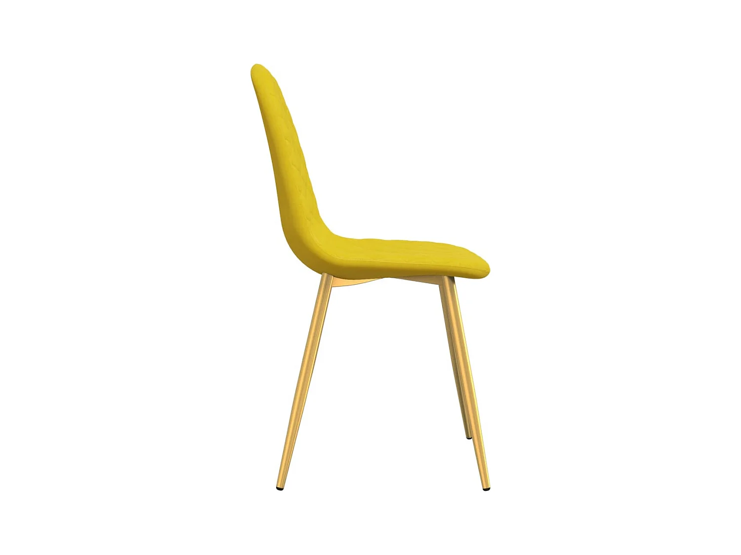 Eetkamerstoelen set van 4 Mosterdgeel Fluweel