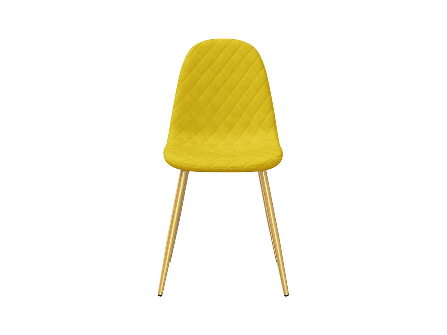 Eetkamerstoelen set van 4 Mosterdgeel Fluweel