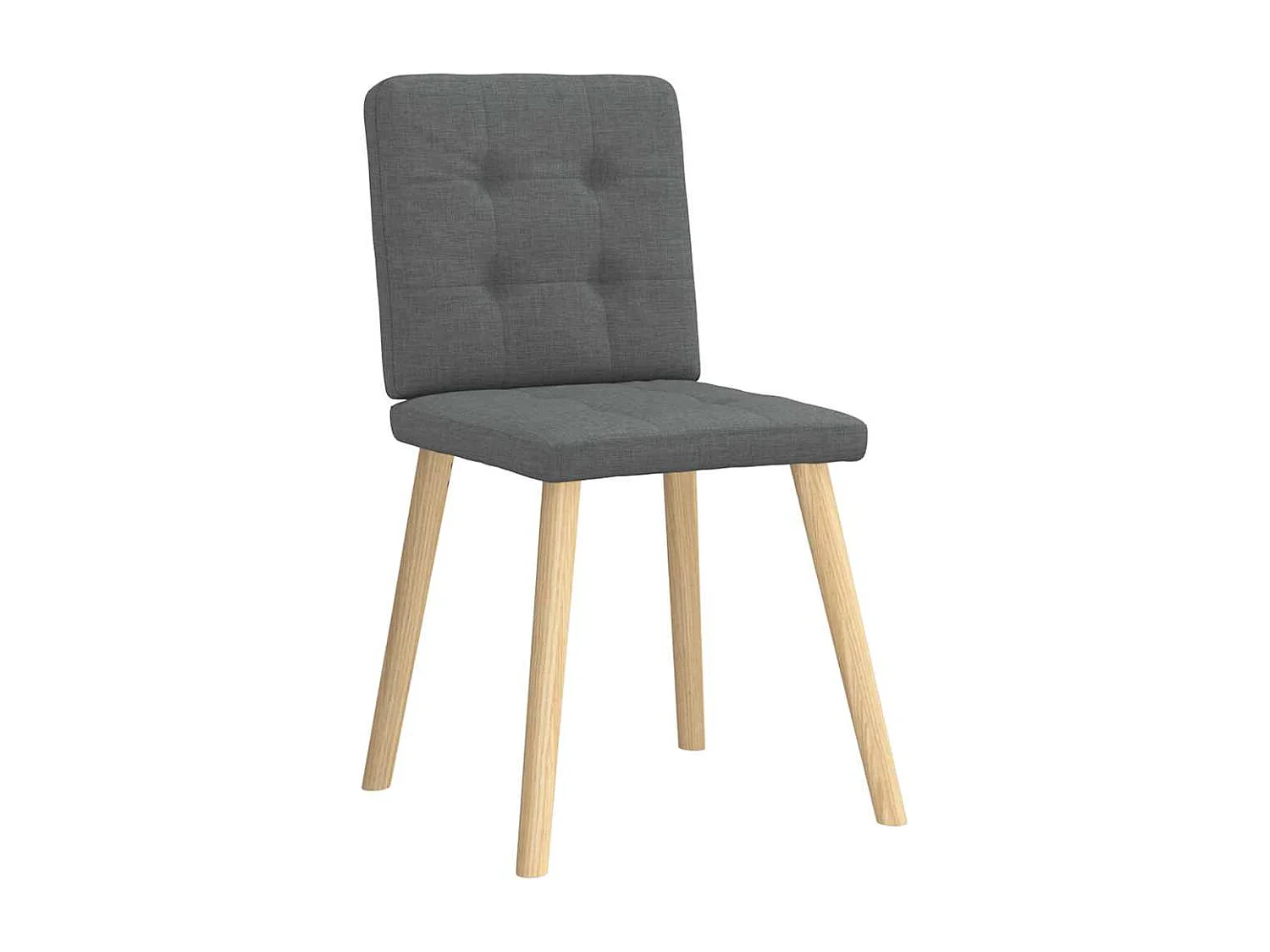 Chaises à manger lot de 6 gris foncé tissu