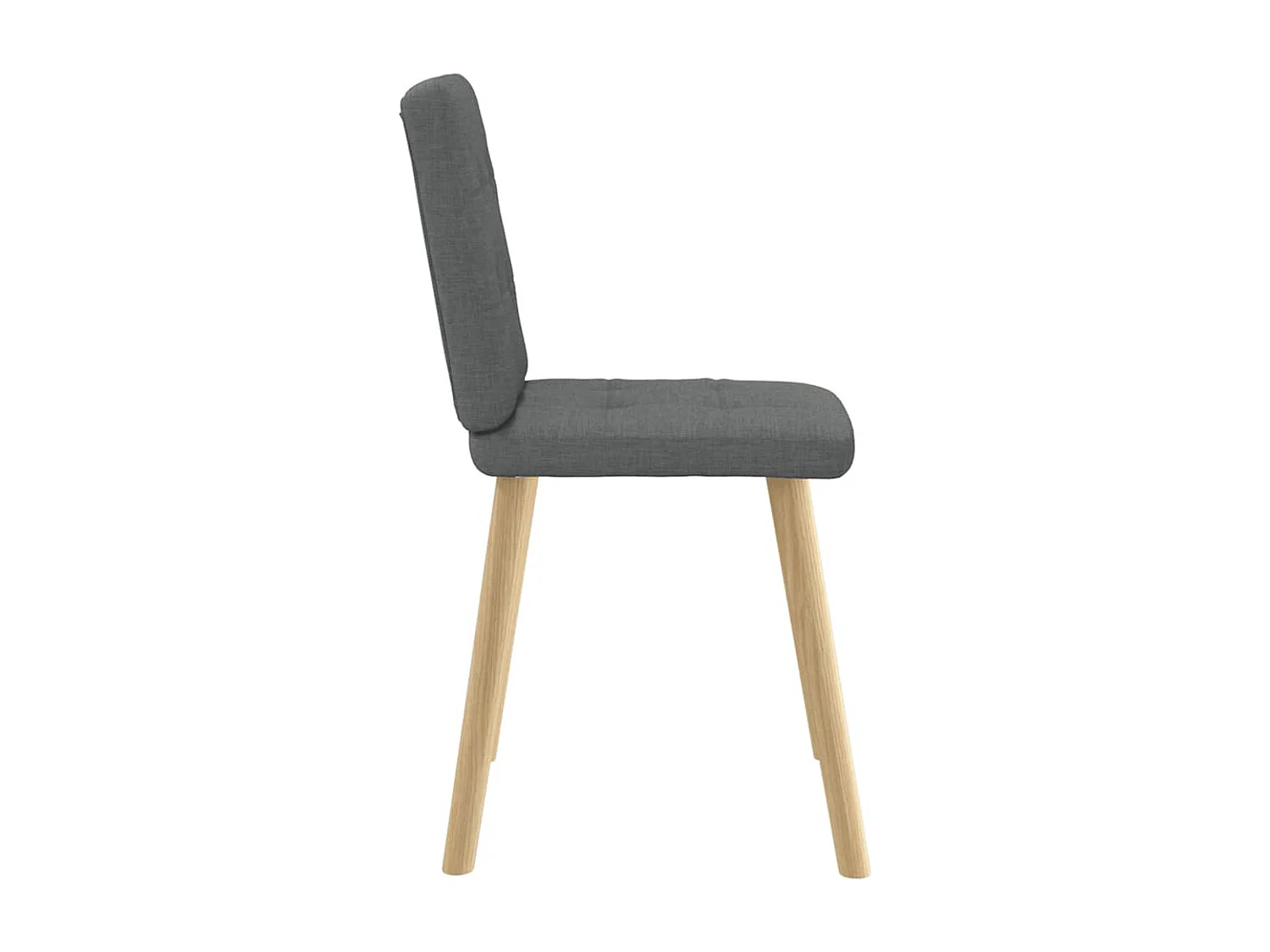 Chaises à manger lot de 6 gris foncé tissu