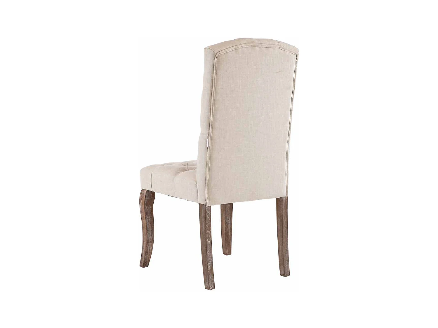 Chaises à manger lot de 2 beige tissu à l'aspect de lin