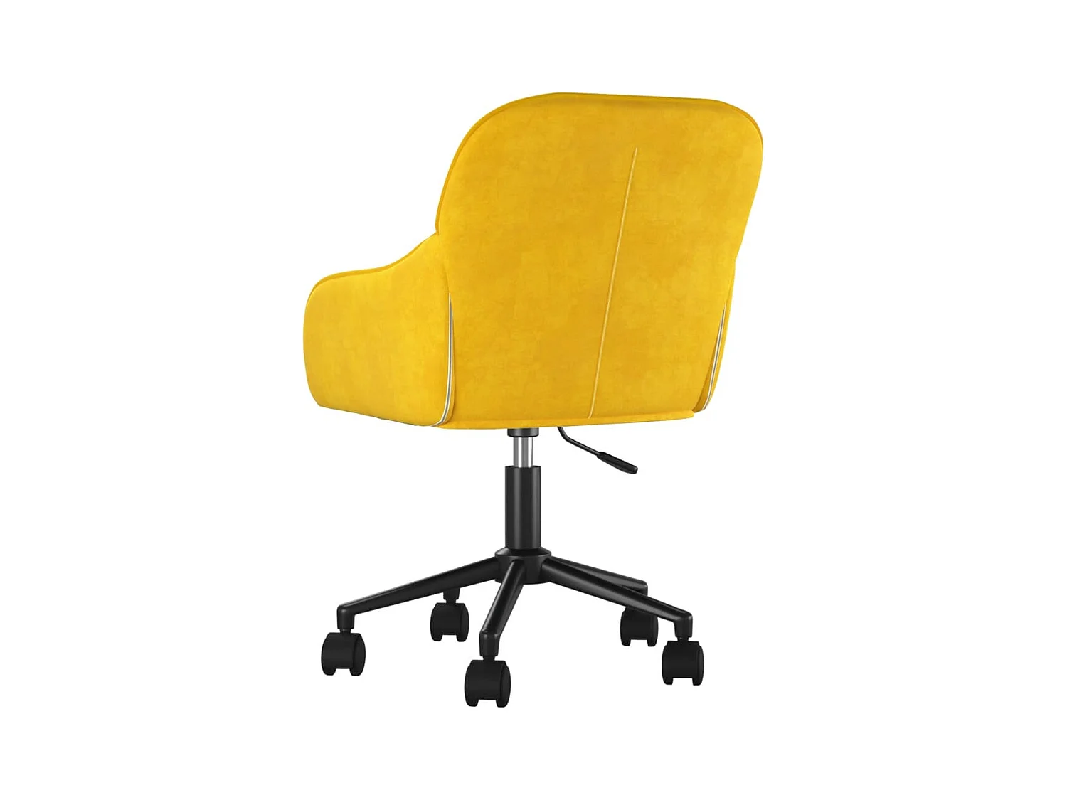 Chaises pivotantes à manger lot de 2 Jaune Velours