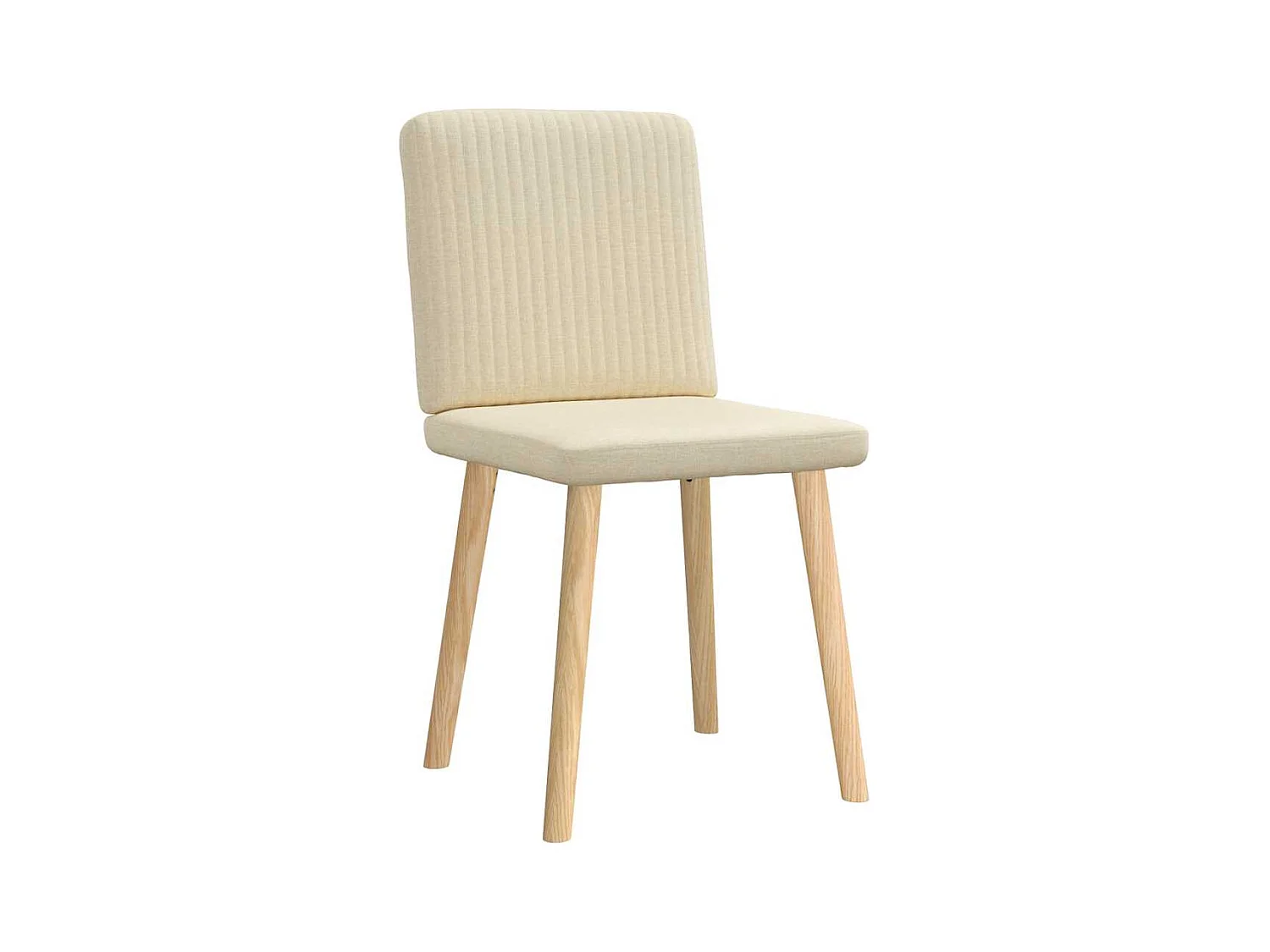 Chaises à manger lot de 2 crème tissu