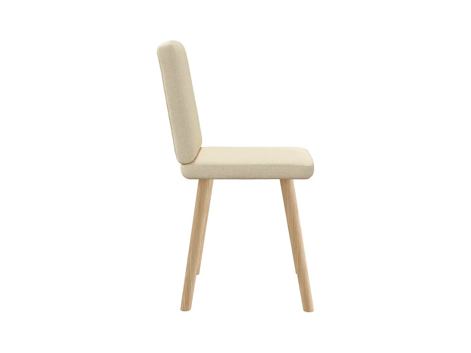 Chaises à manger lot de 2 crème tissu