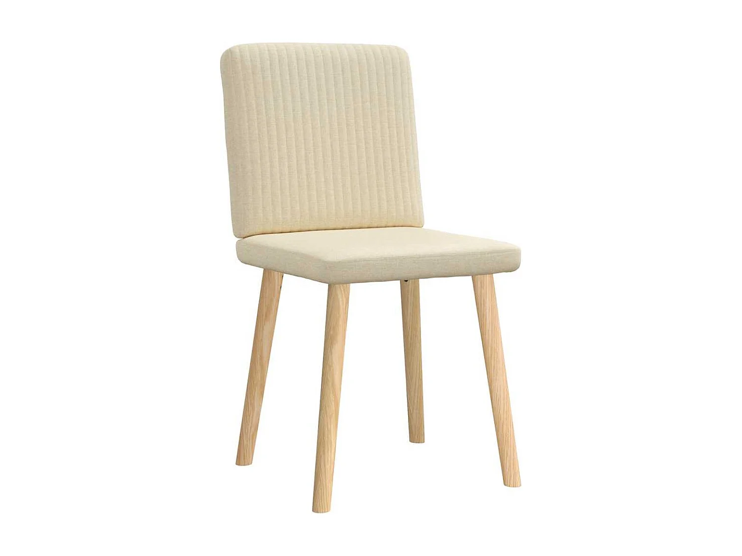 Chaises à manger lot de 2 crème tissu