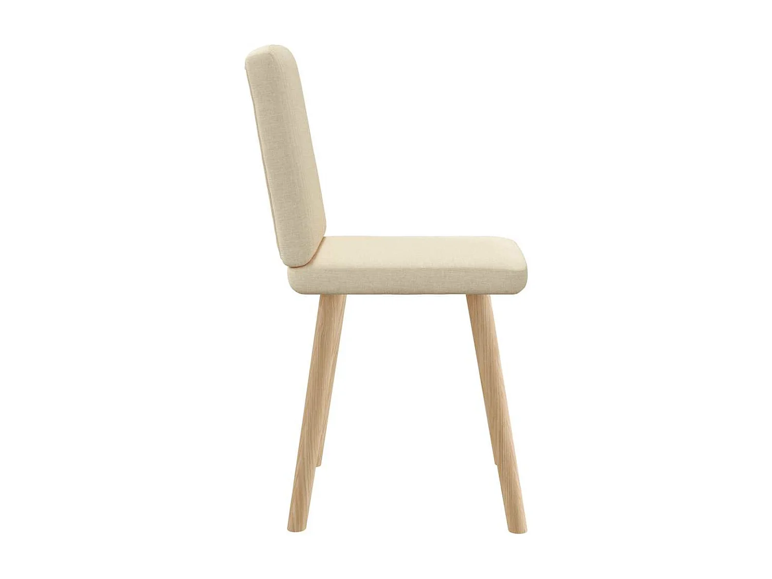 Chaises à manger lot de 2 crème tissu