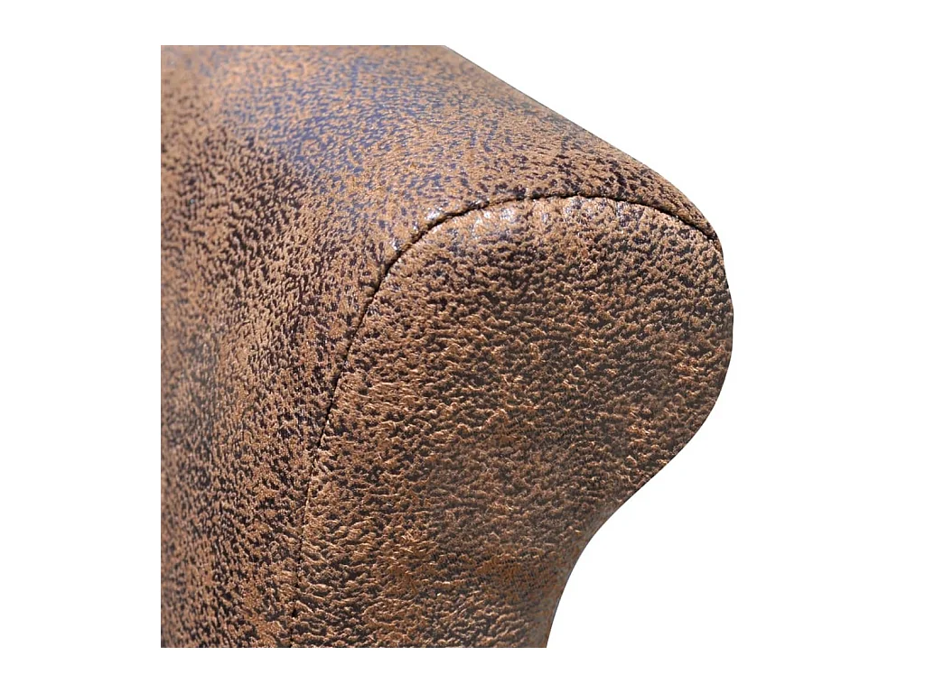 Chaises à manger lot de 2 marron similicuir