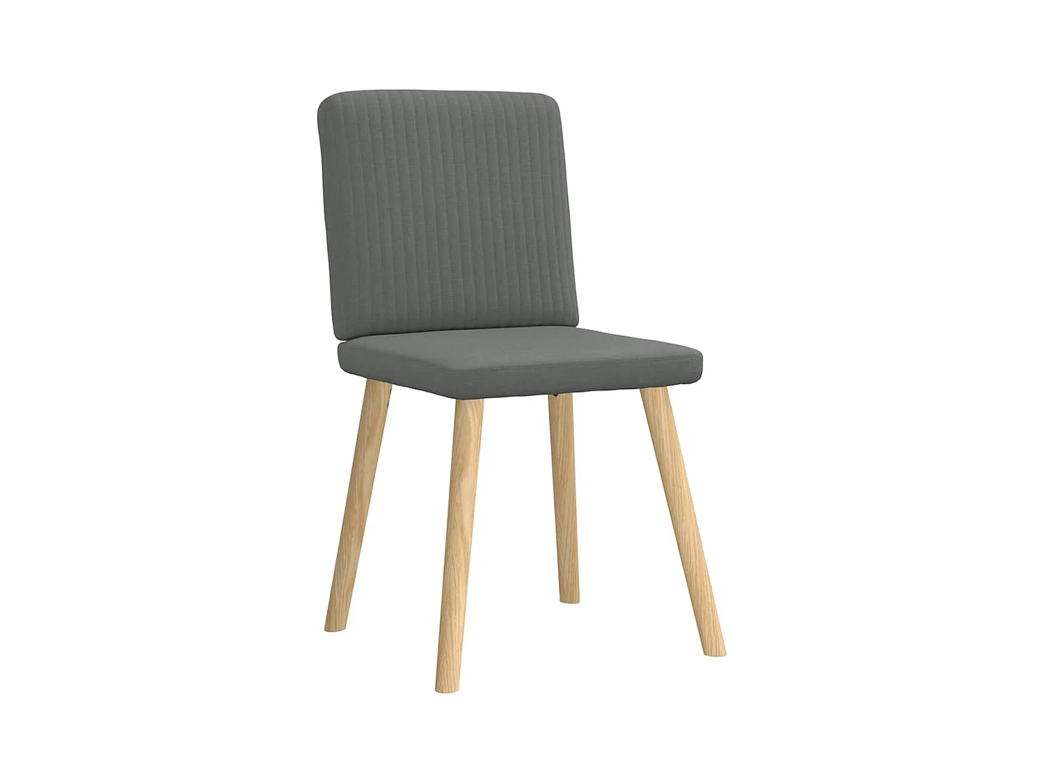 Chaises à manger lot de 6 gris foncé tissu