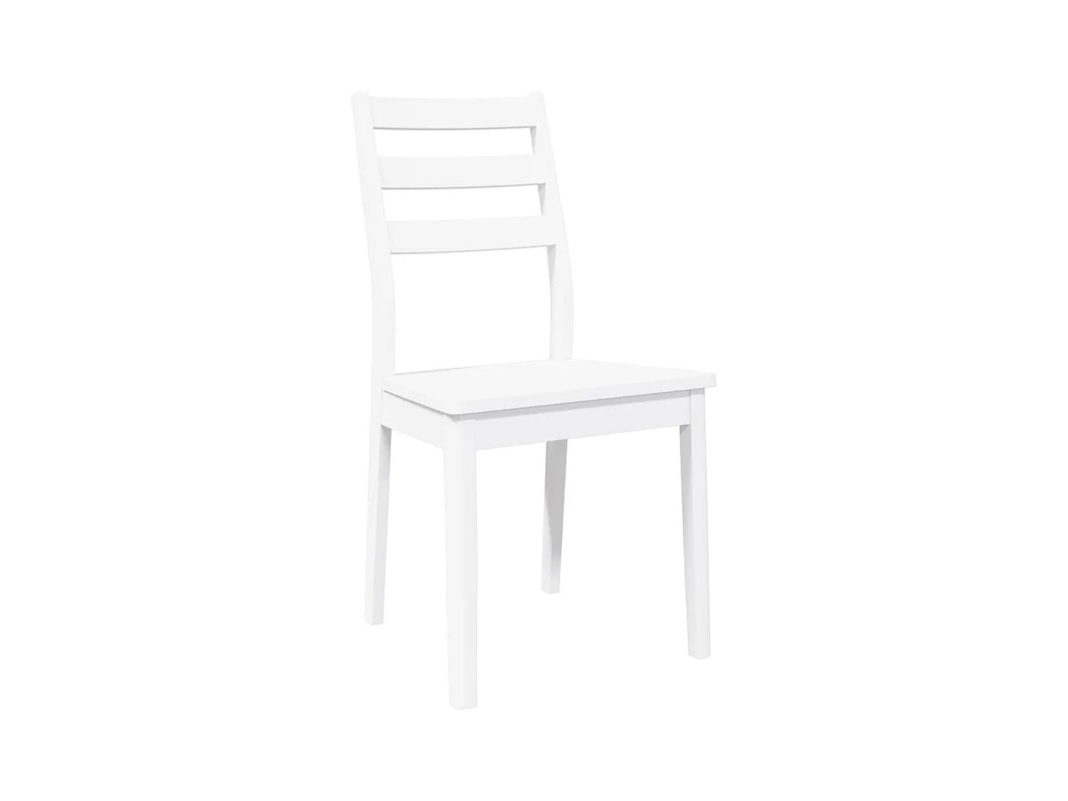 Chaises à manger 2 pcs blanc bois massif caoutchouc