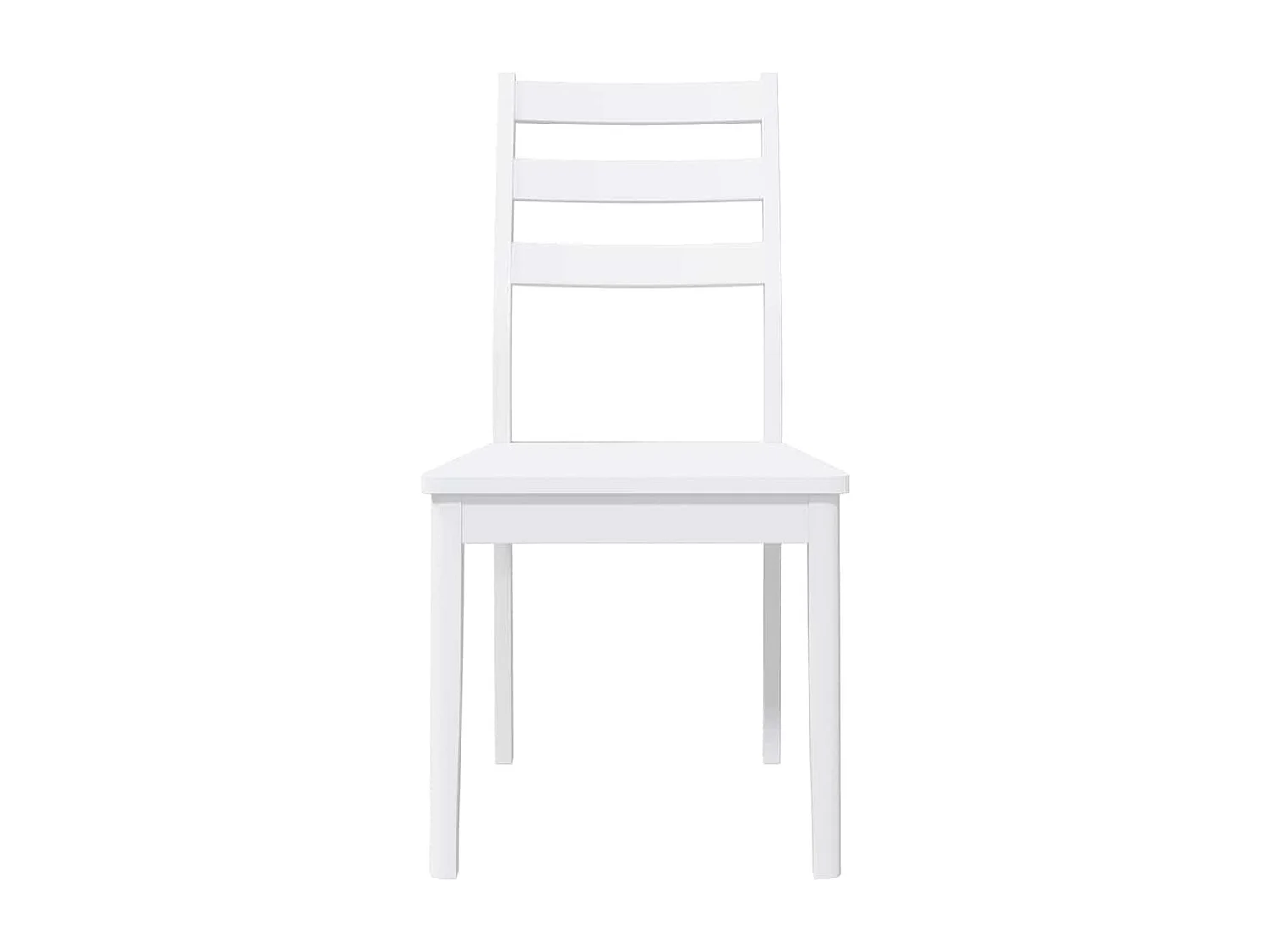 Sillas de comedor 2 piezas madera maciza de caucho blanco