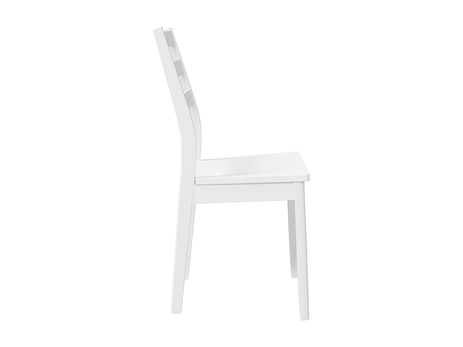 Sillas de comedor 2 piezas madera maciza de caucho blanco