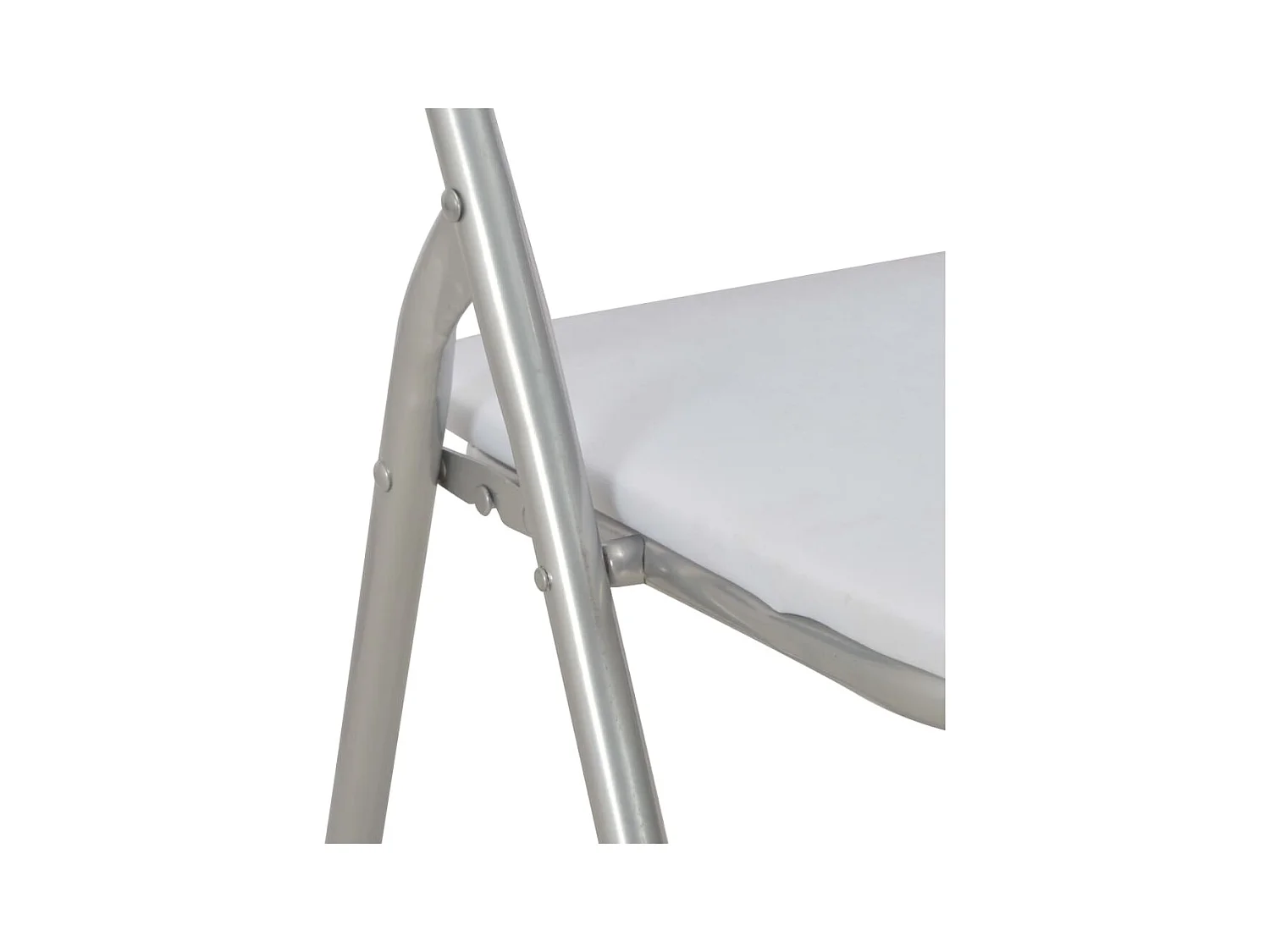 Chaises pliantes à manger lot de 4 blanc similicuir