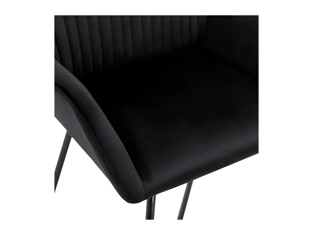 Eetkamerstoelen set van 4 zwart fluweel