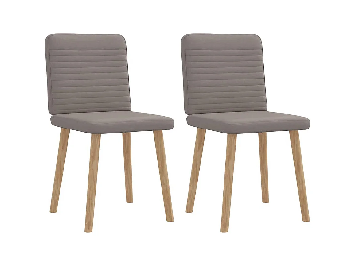 Chaises à manger lot de 2 taupe tissu