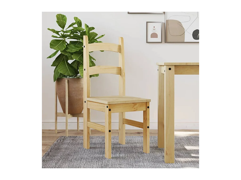 Chaises à manger lot de 2 40x46x99 cm bois massif de pin