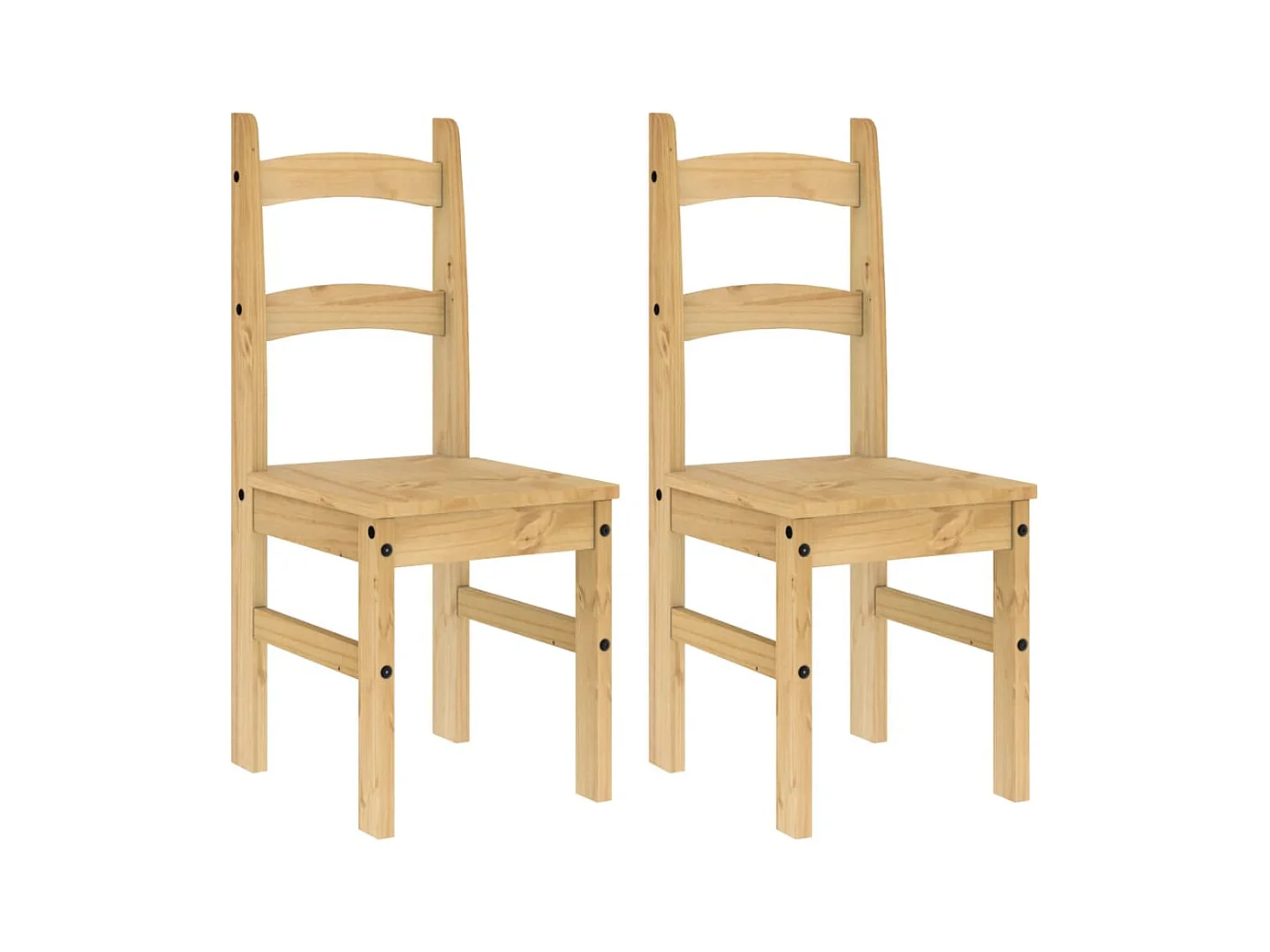 Chaises à manger lot de 2 40x46x99 cm bois massif de pin