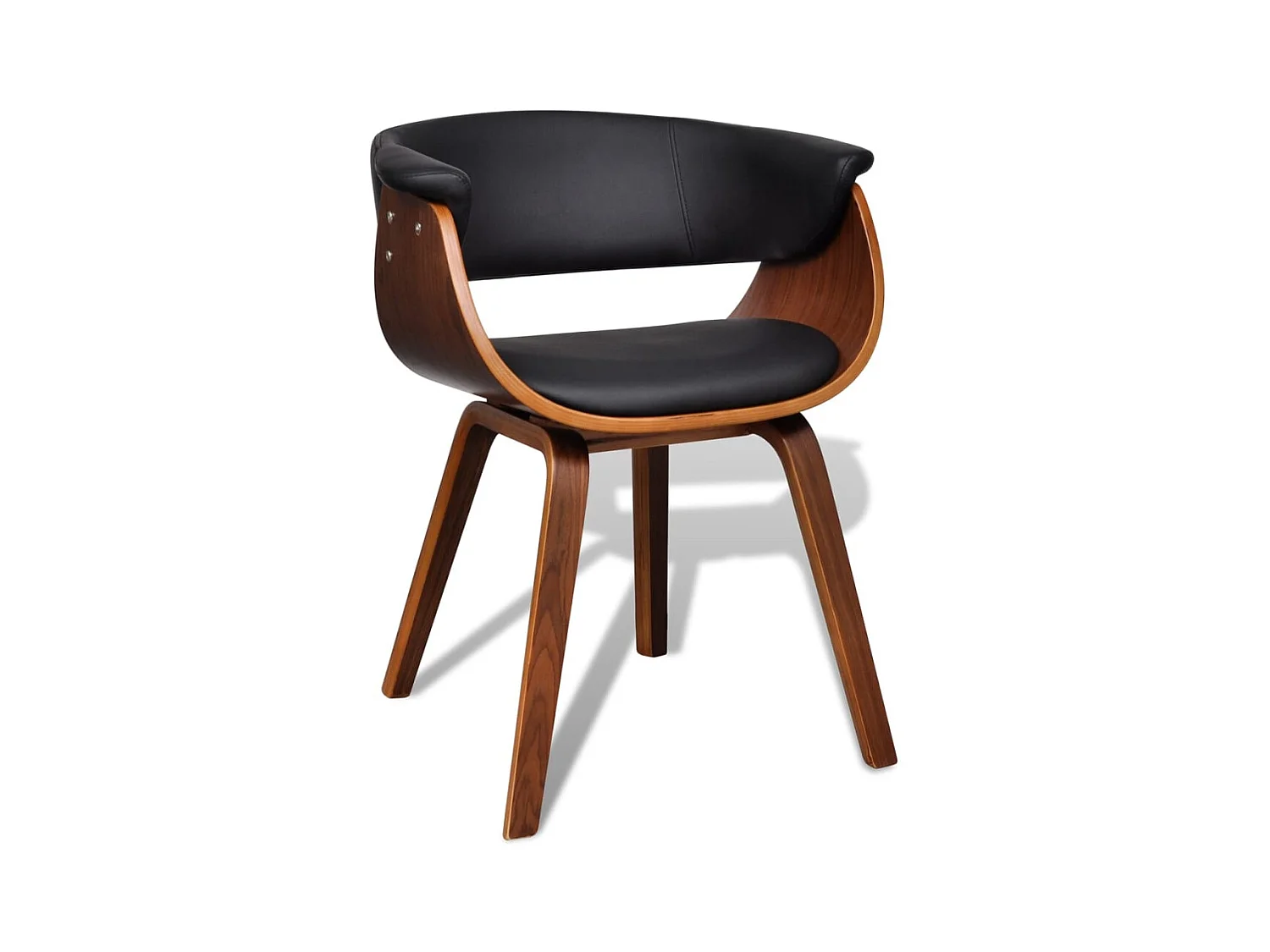 Chaise à manger bois courbé et similicuir