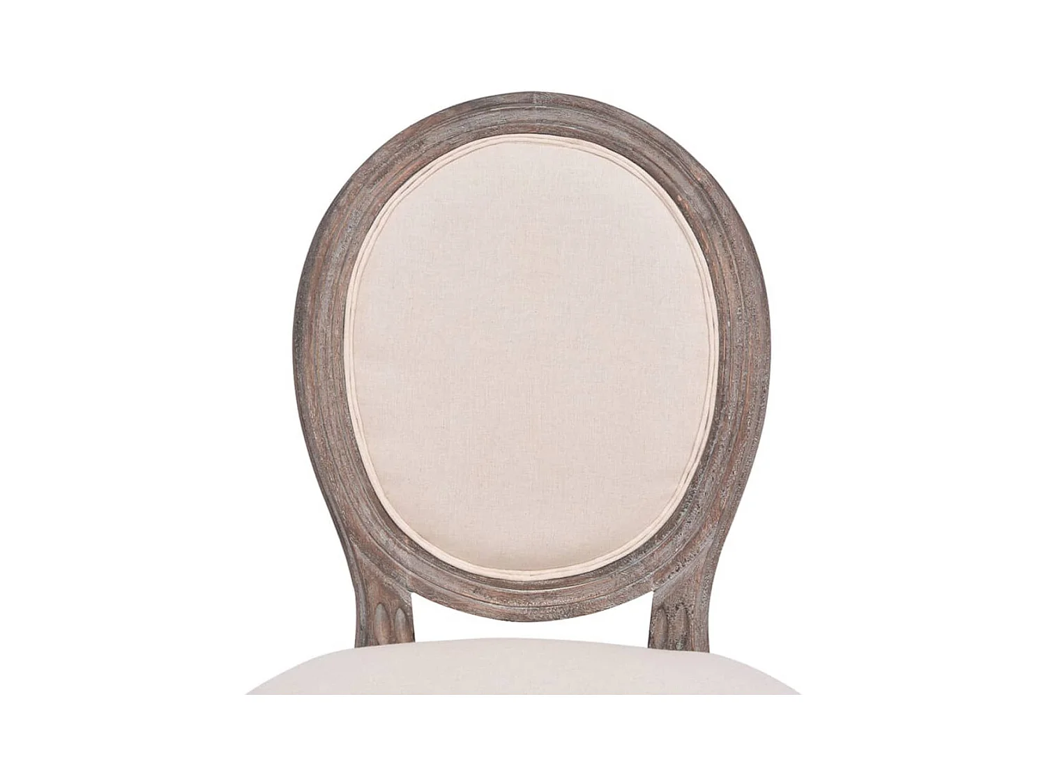 Chaises à manger lot de 6 crème tissu