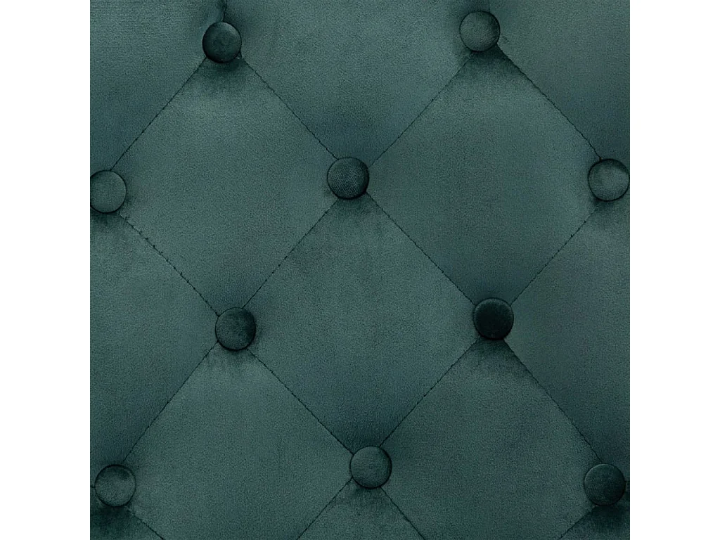 Juego de 2 sillas de comedor de terciopelo verde oscuro