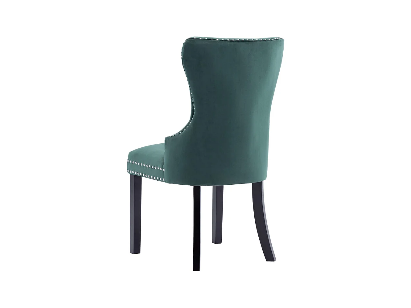 Chaises à manger lot de 2 vert foncé velours