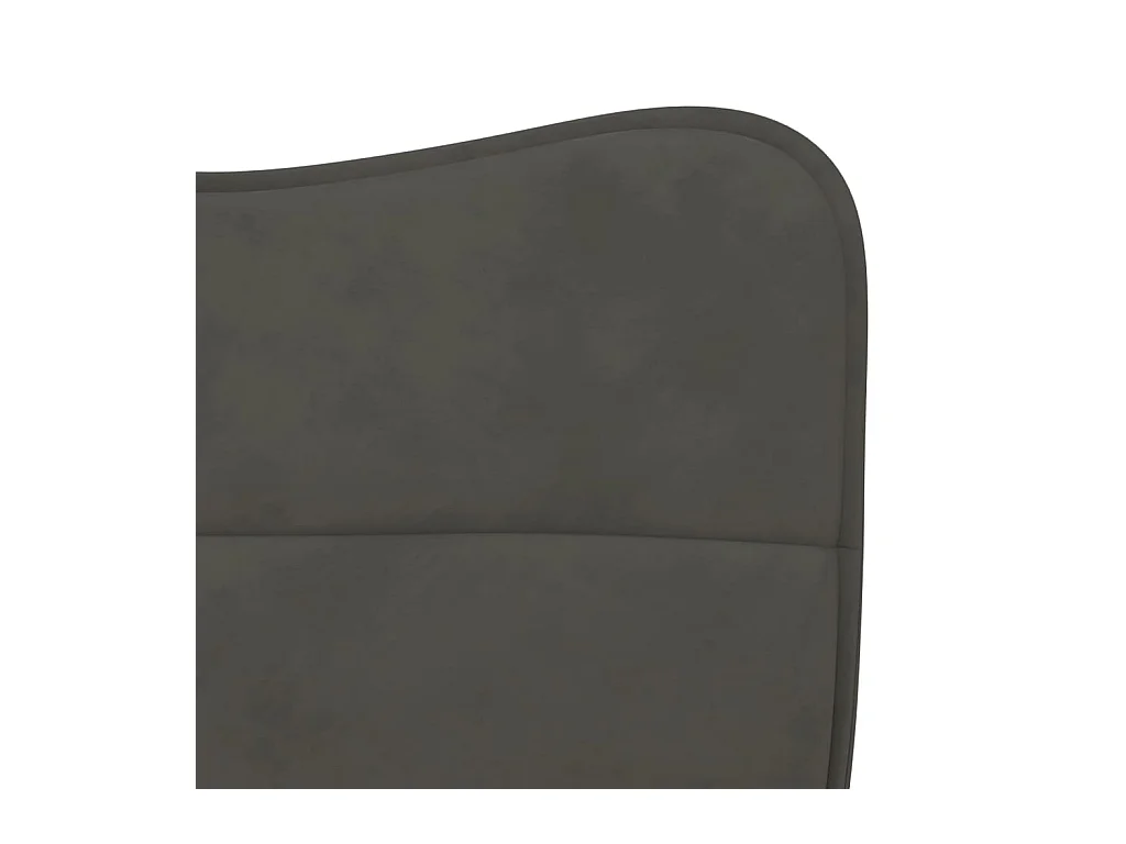 Juego de 2 sillas de comedor de terciopelo gris oscuro